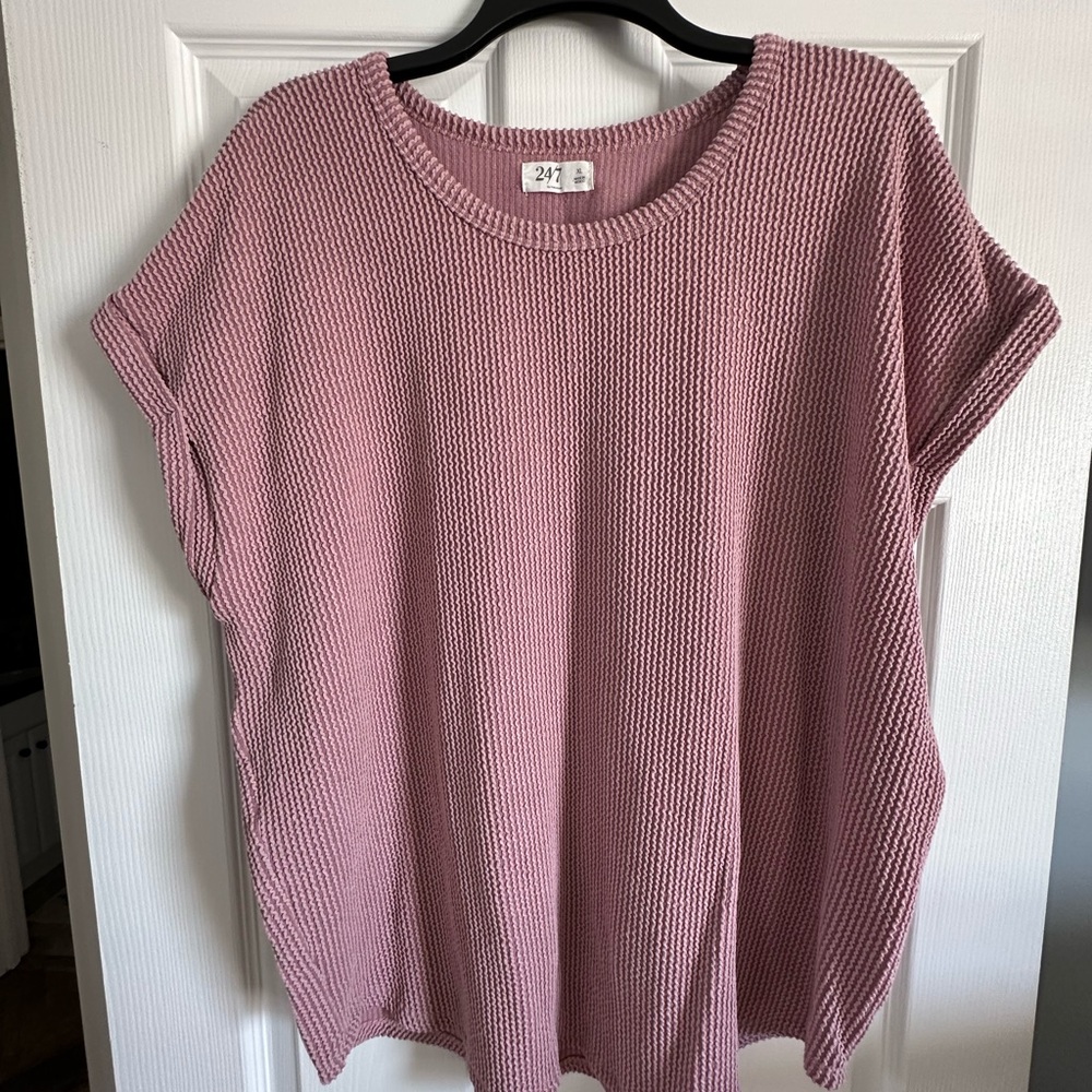 Maurices Mauve Short Sleeve Knit Tee